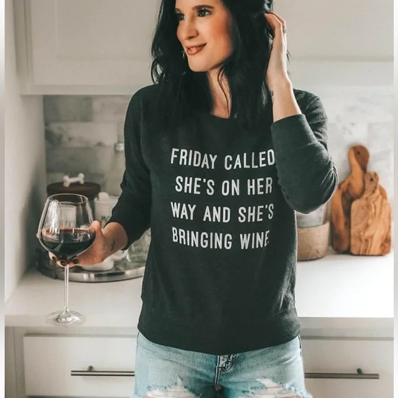 VICI Friday Called Graphic Sweatshirt - Picture 1 of 6